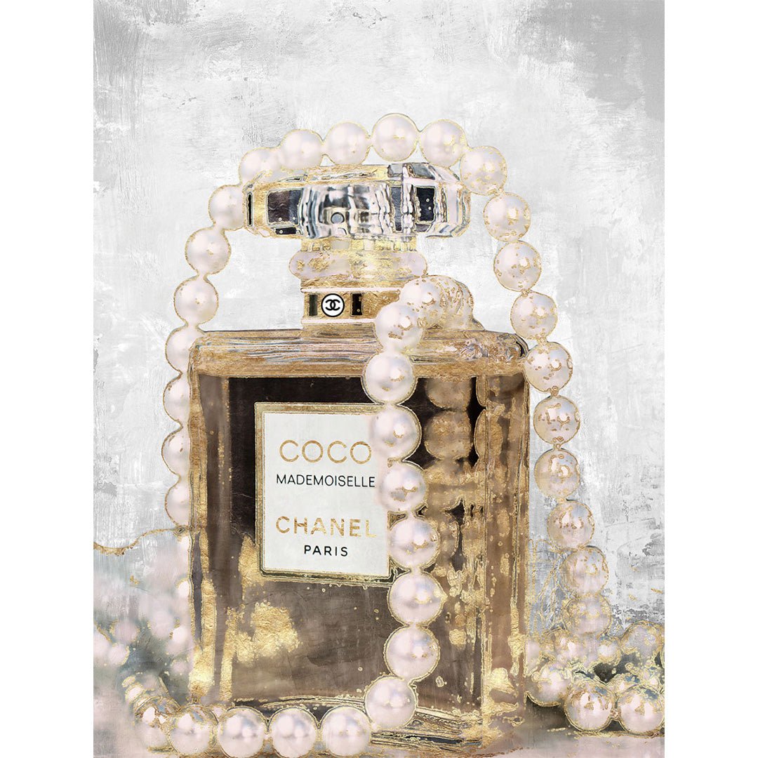 Chanel parels glasschilderij ontwerp