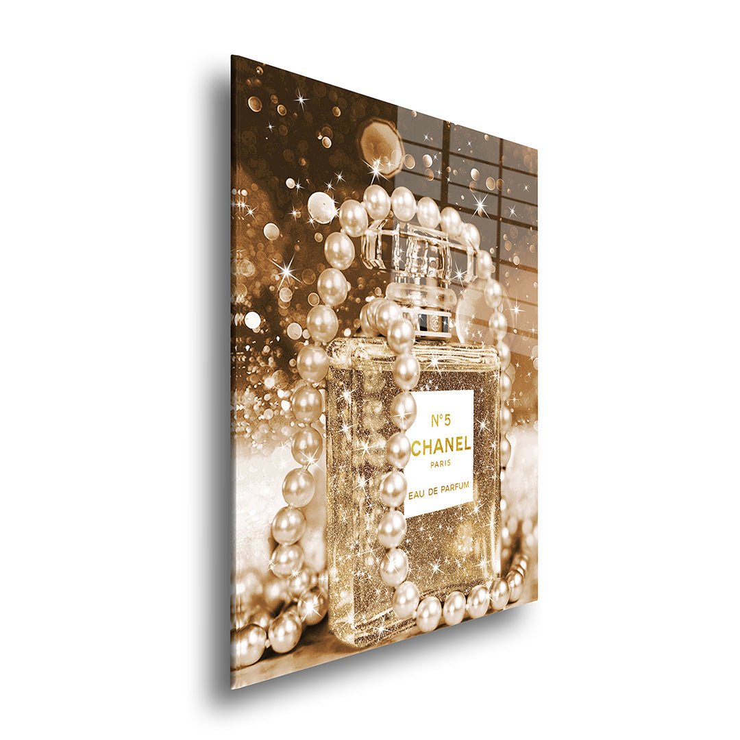 Gouden allure glasschilderij zijkant