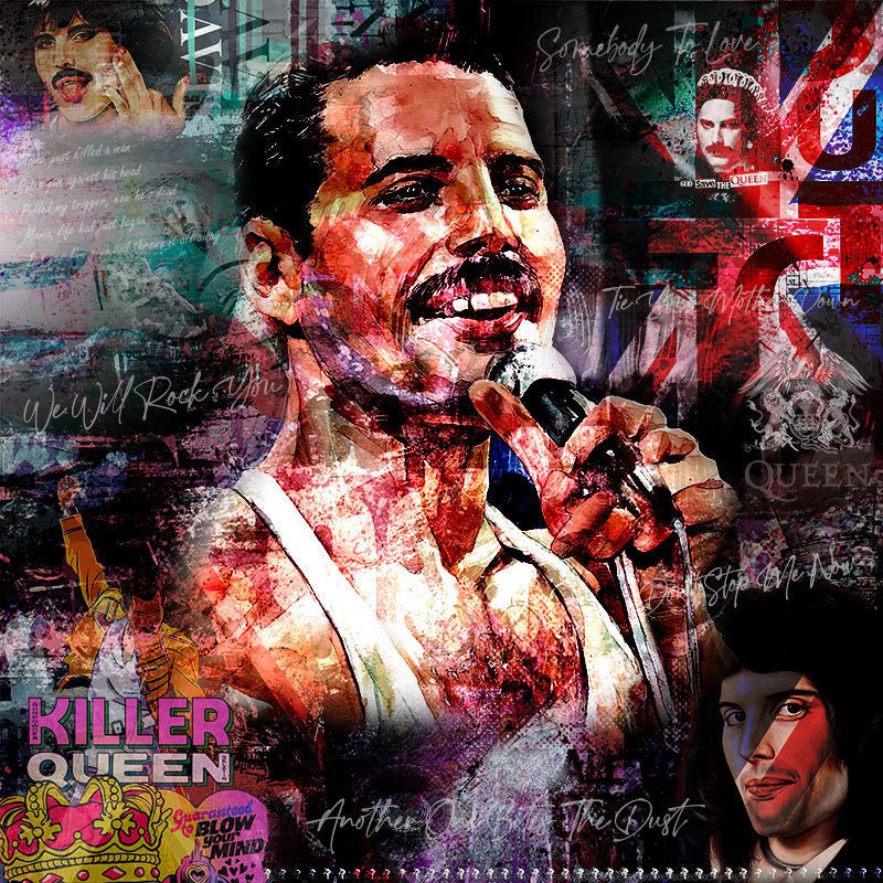 Queen glasschilderij ontwerp