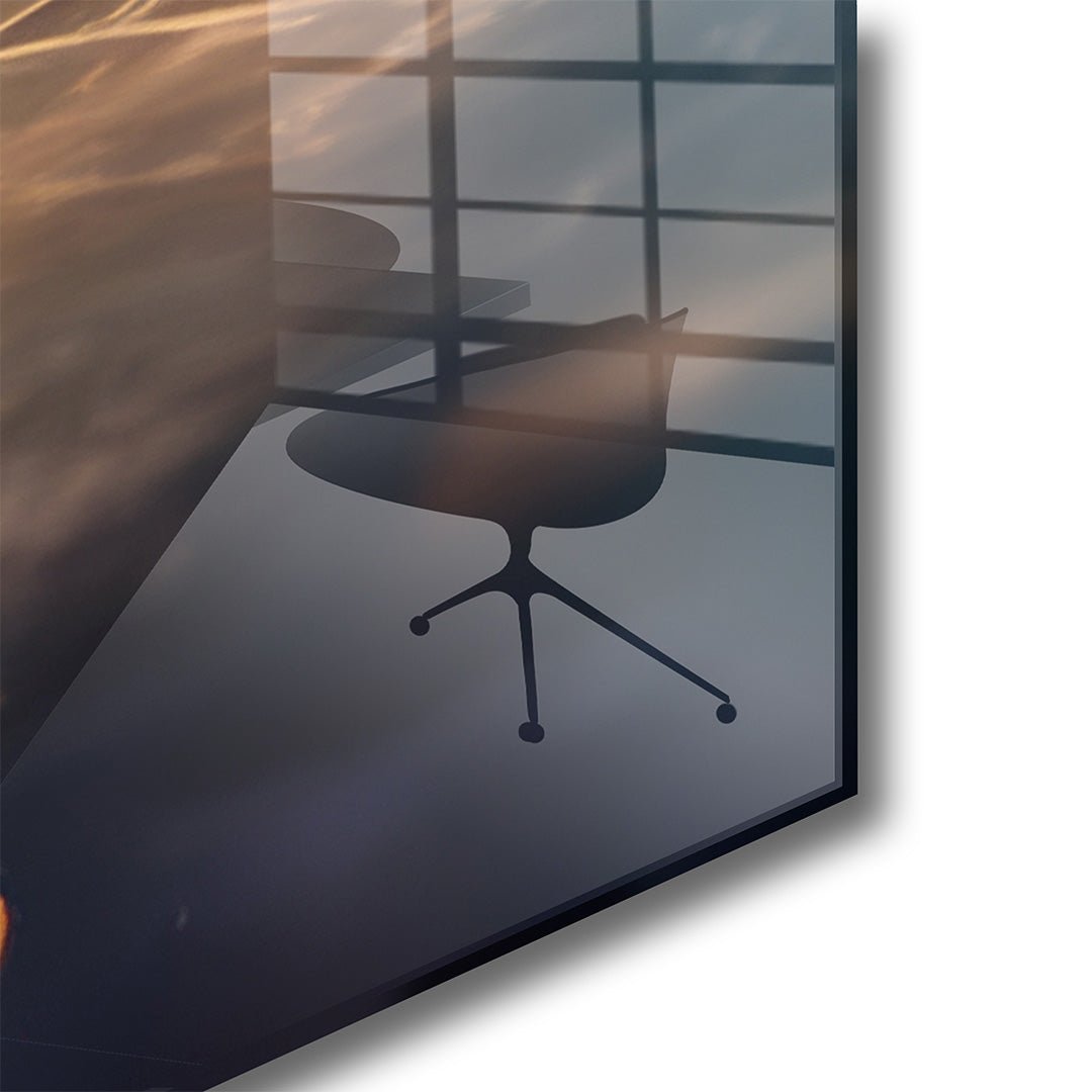 Whiskey Glow glasschilderij hoekfoto