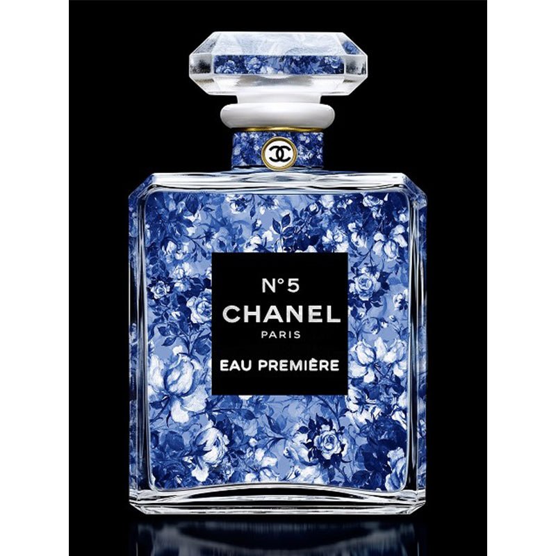 Bloemen parfum glasschilderij ontwerp