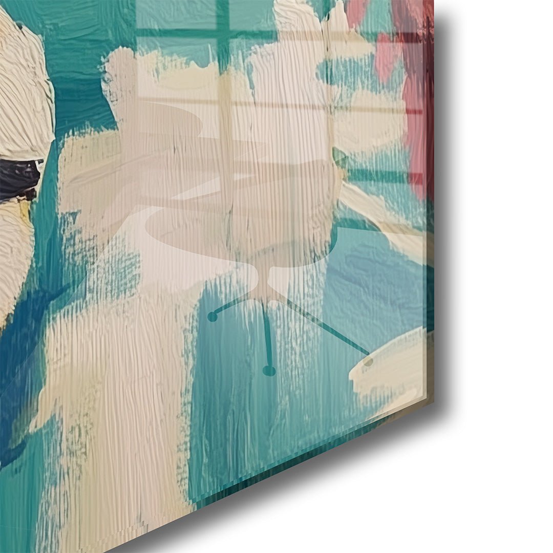 Boho tijger glasschilderij hoekfoto