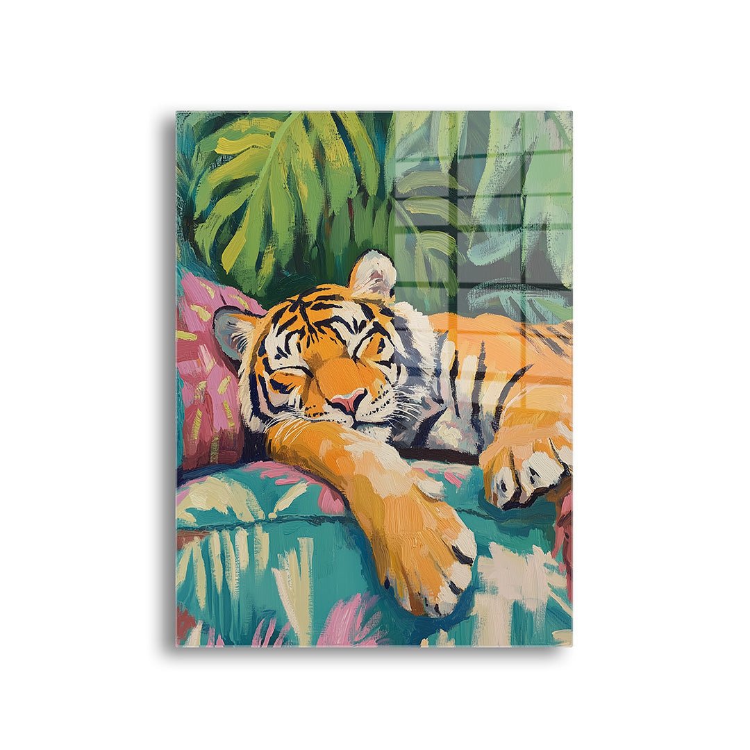 Boho tijger glasschilderij voorkant