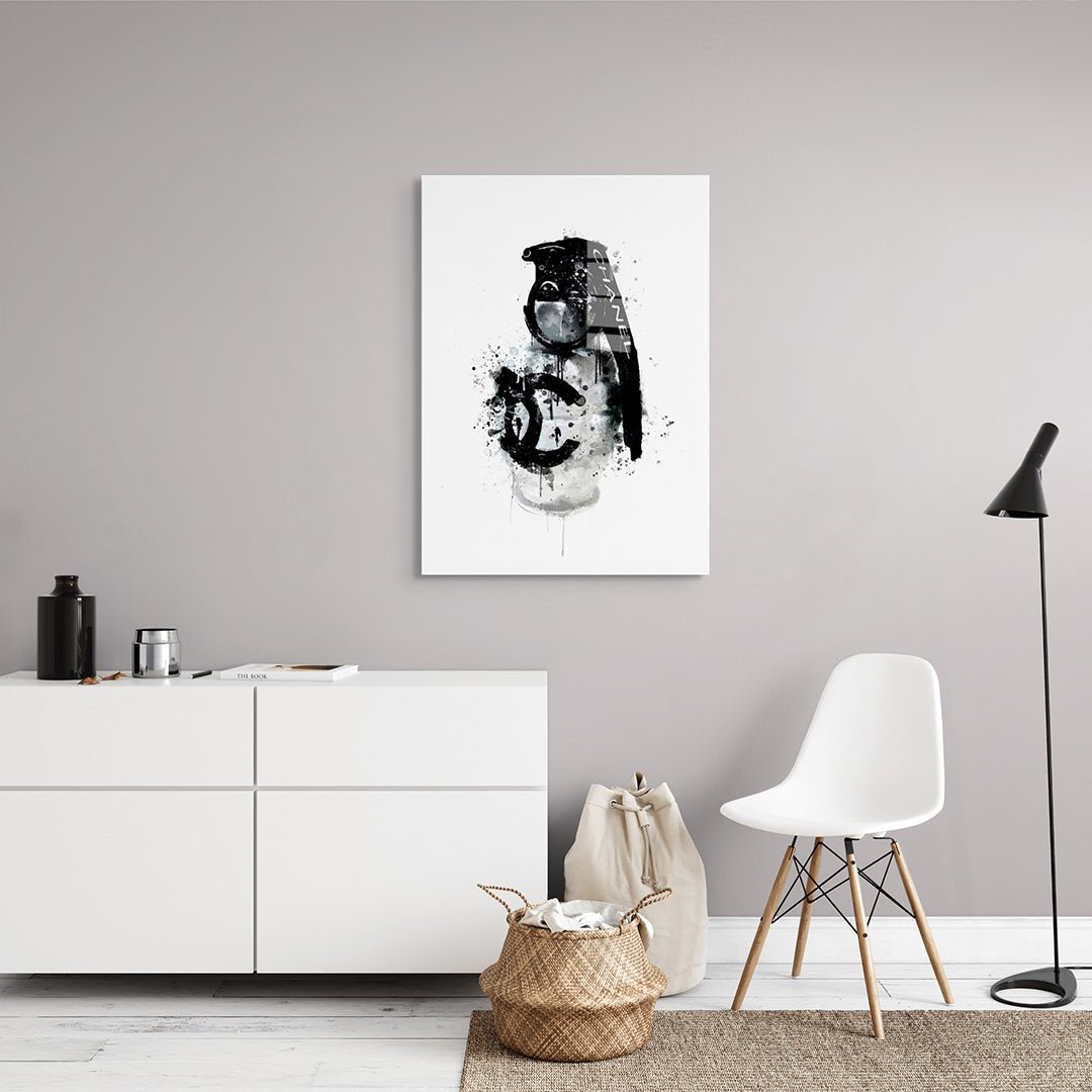 Chanel granaat glasschilderij interieur