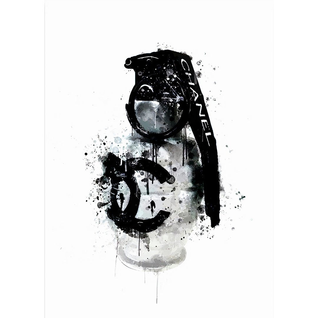 Chanel granaat glasschilderij ontwerp