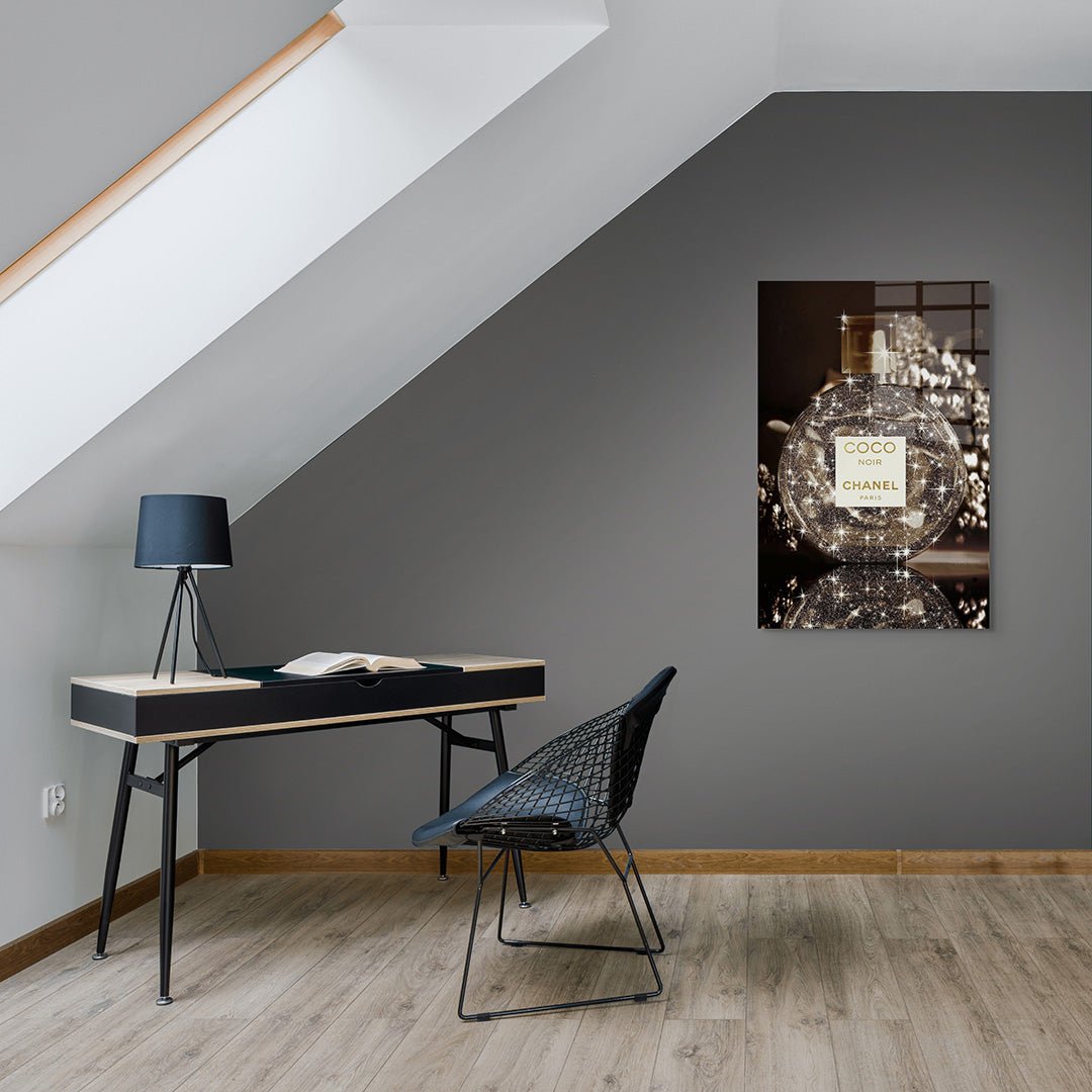 Coco Noir glasschilderij interieur