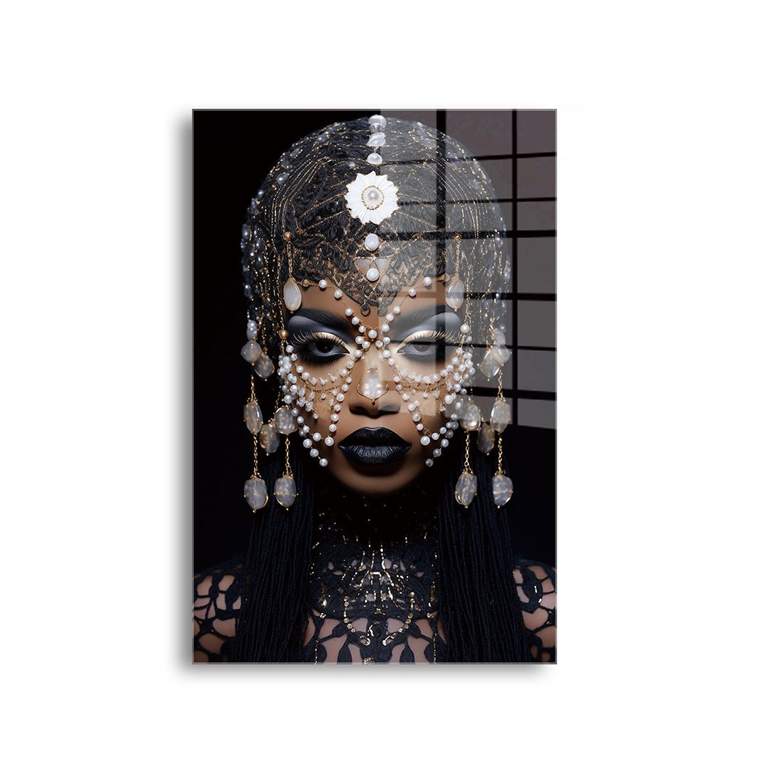 Crystal vrouw glasschilderij voorkant