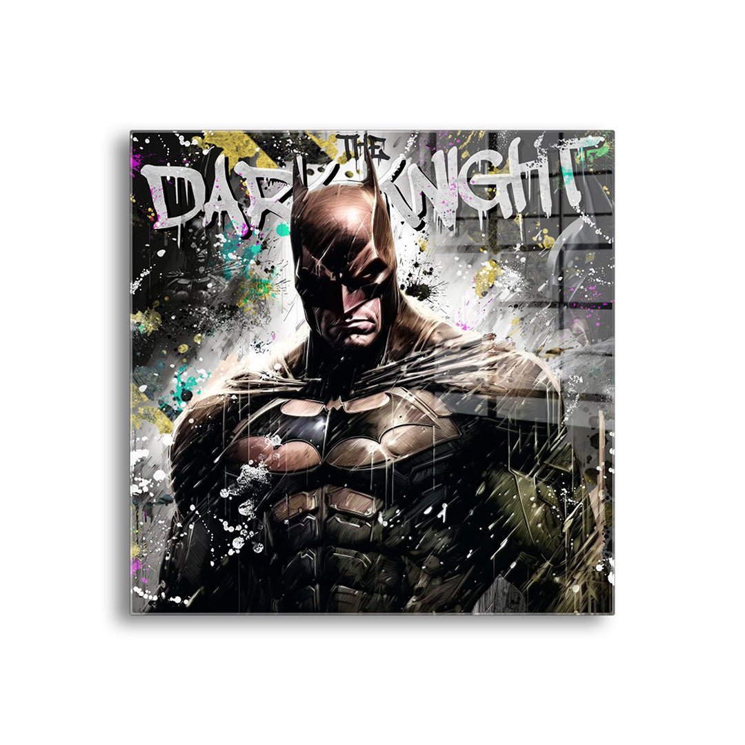dark knight glasschilderij voorkant