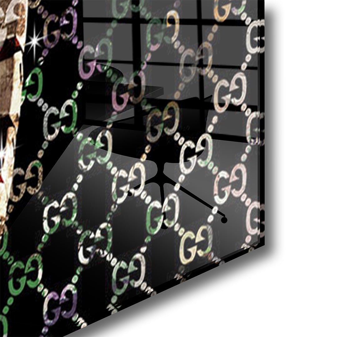 Gucci horloge glasschilderij hoekfoto