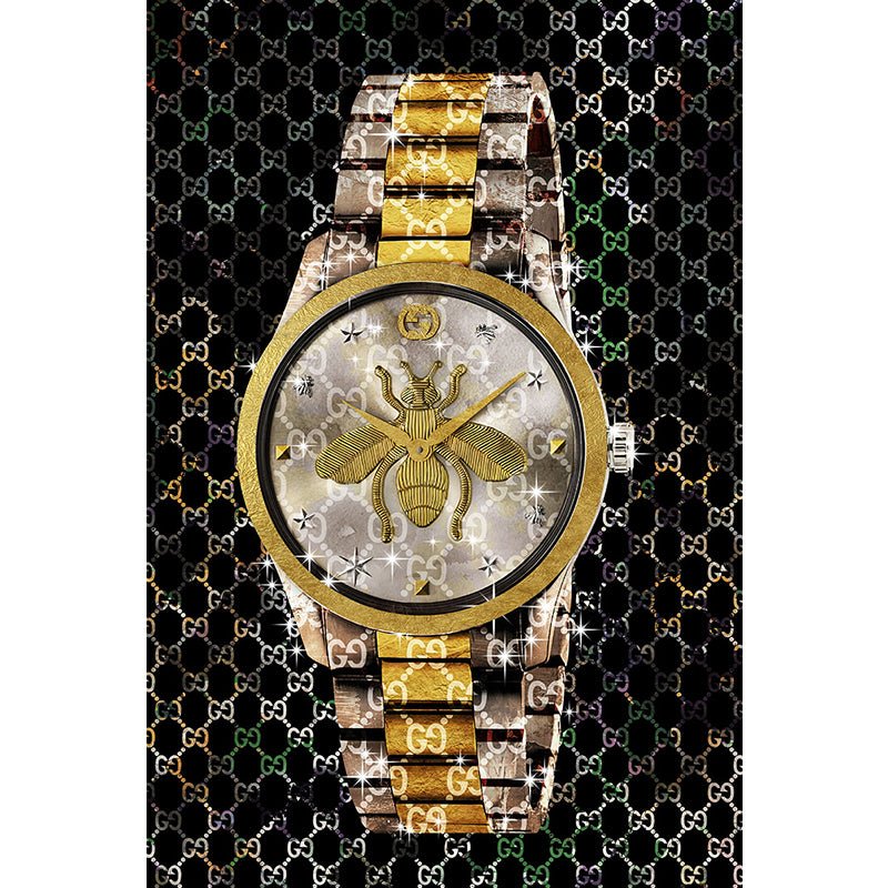 Gucci horloge glasschilderij ontwerp