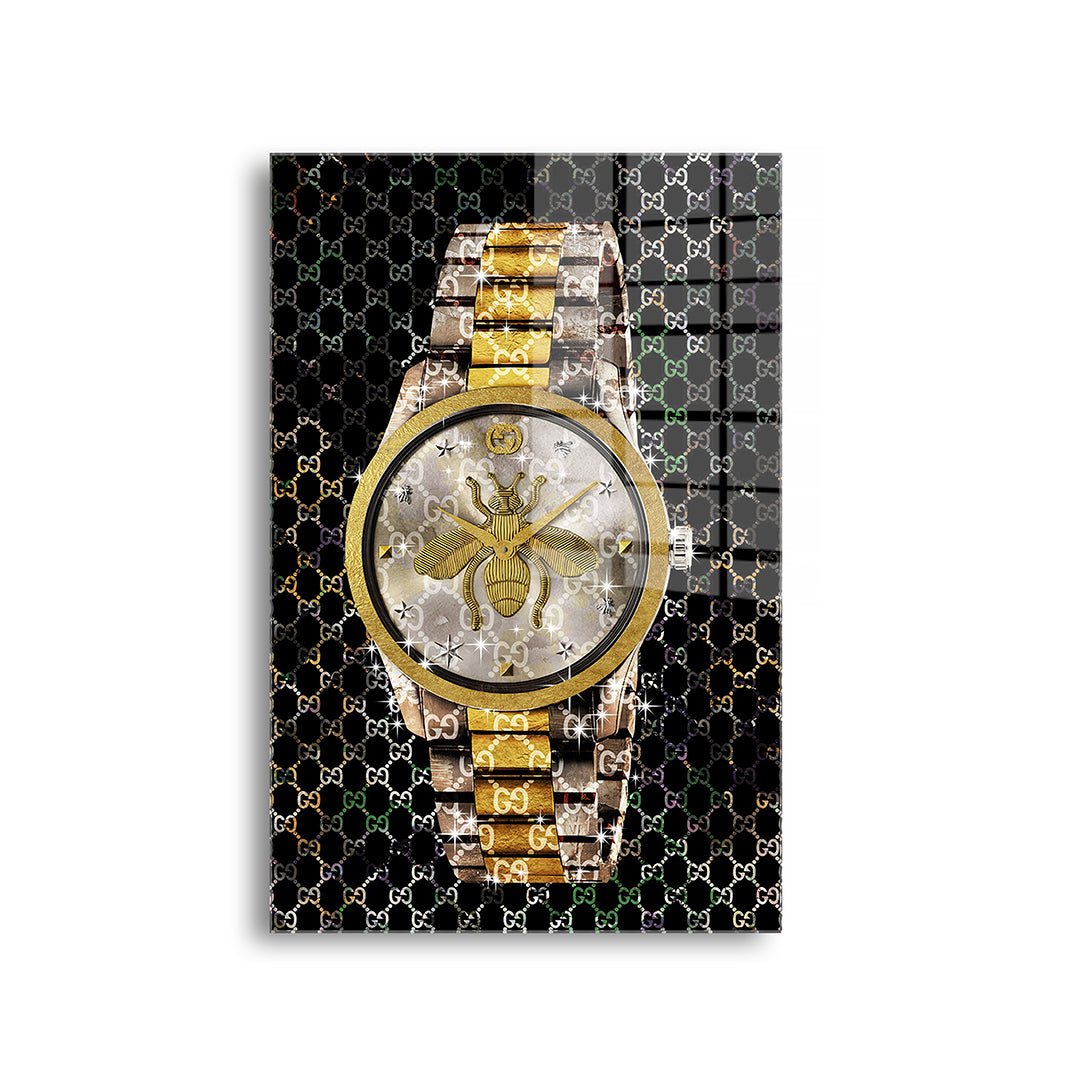 Gucci horloge glasschilderij voorkant