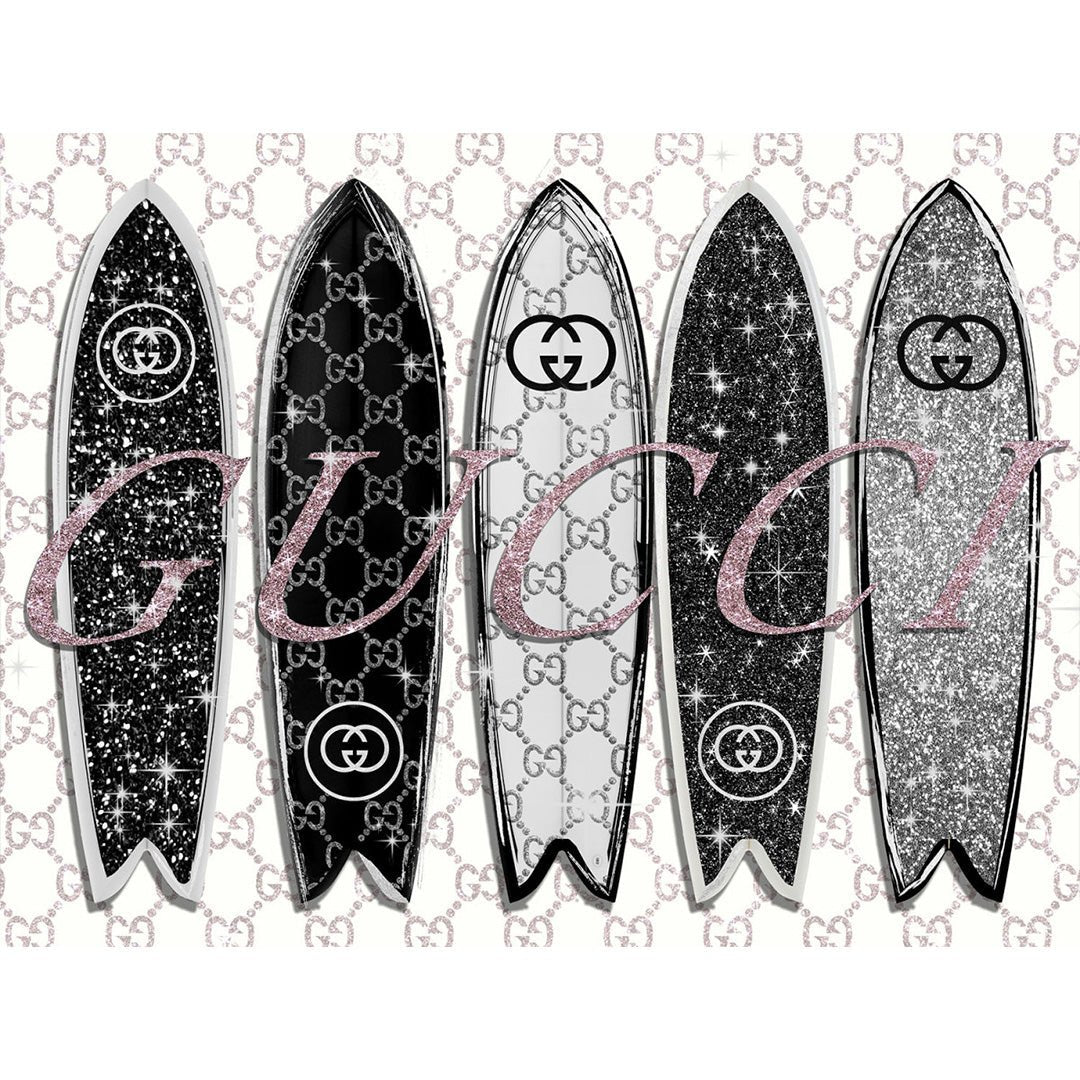 Gucci surfplank glasschilderij ontwerp