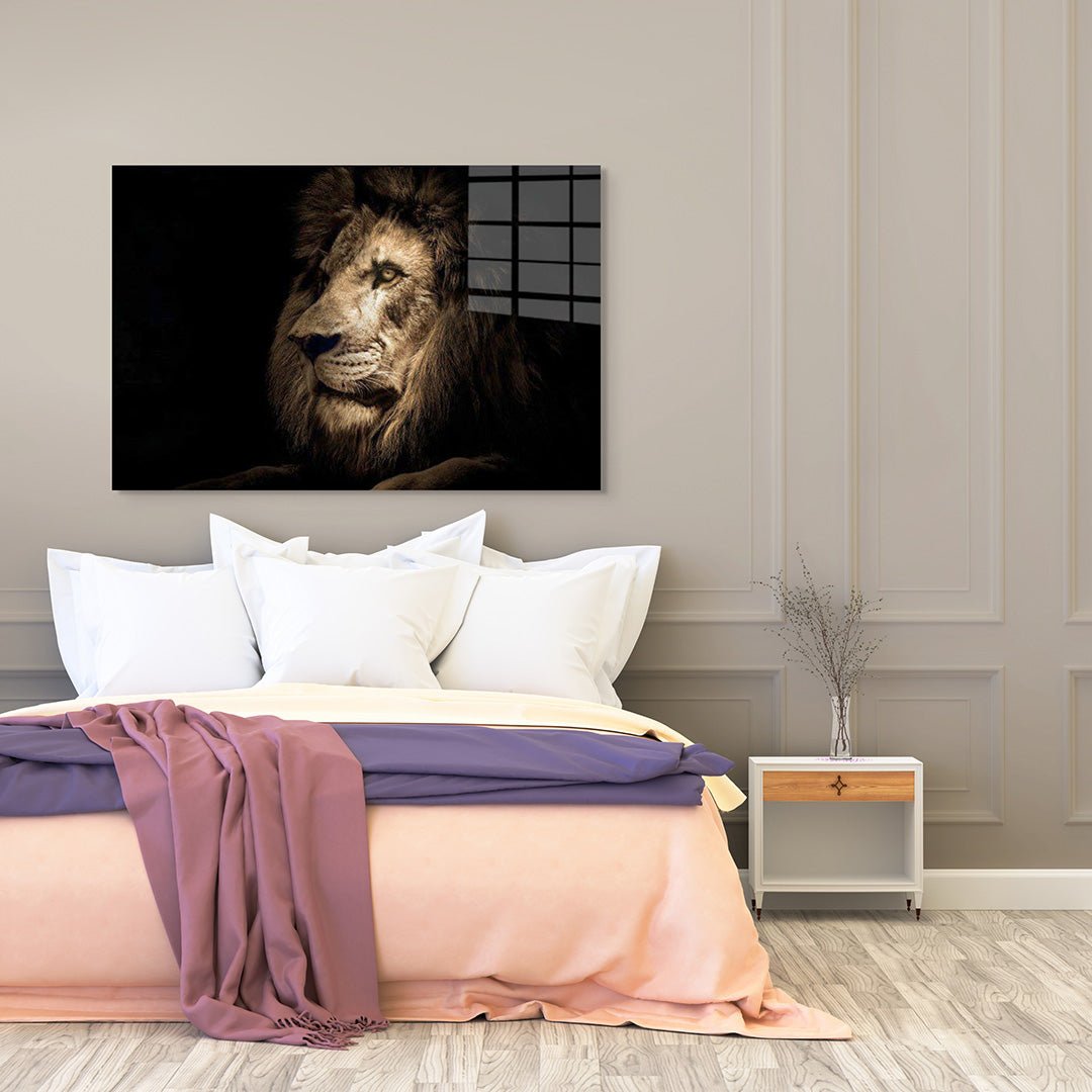 Lion King glasschilderij interieur