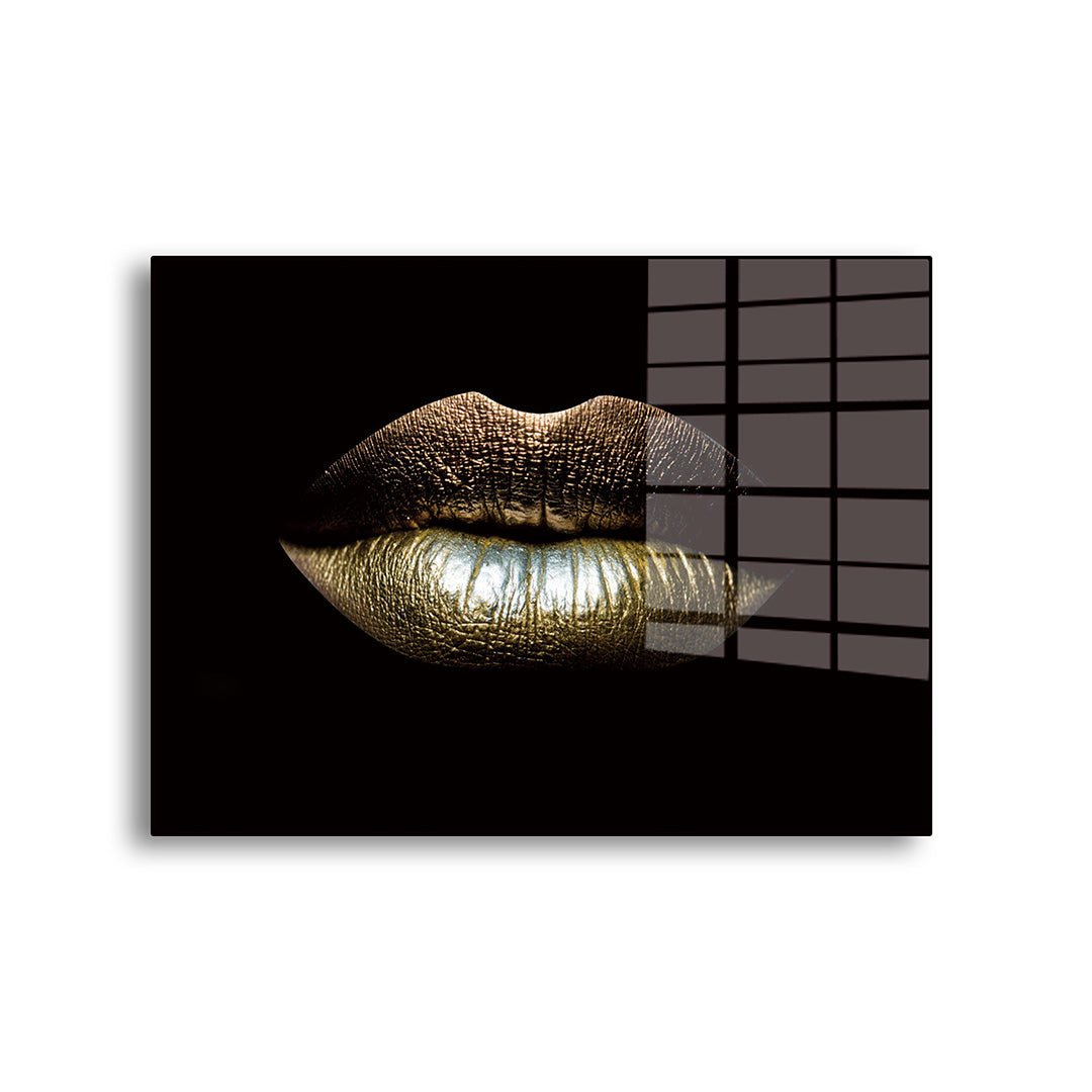 Lippen glasschilderij voorkant