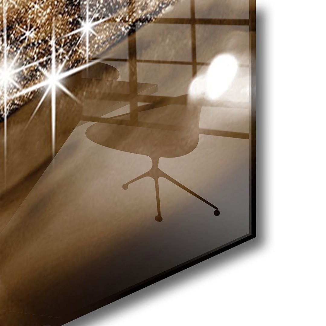 N°5 Chanel glasschilderij hoekfoto