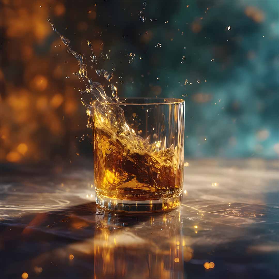 Whiskey Glow Glasschilderij Ontwerp