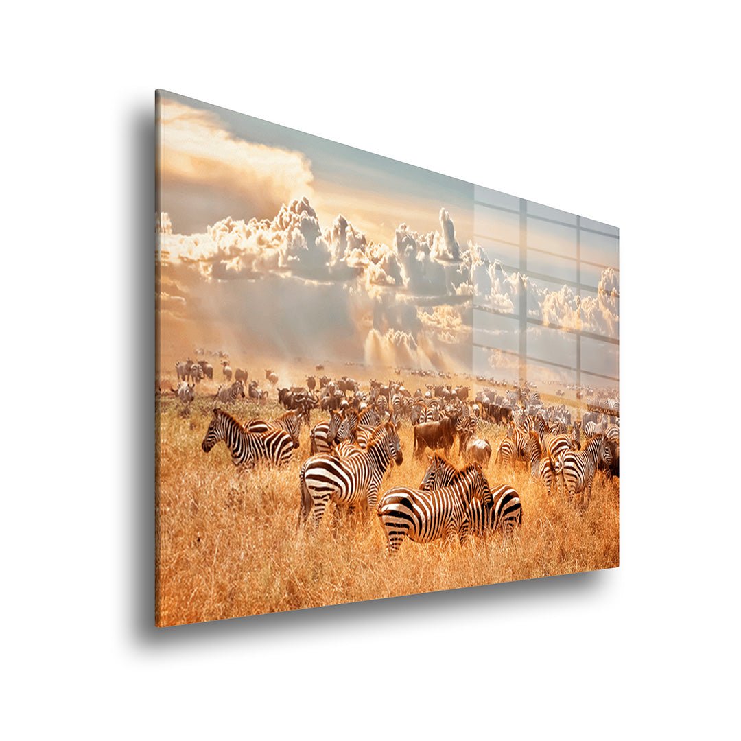 Zebra glasschilderij zijkant