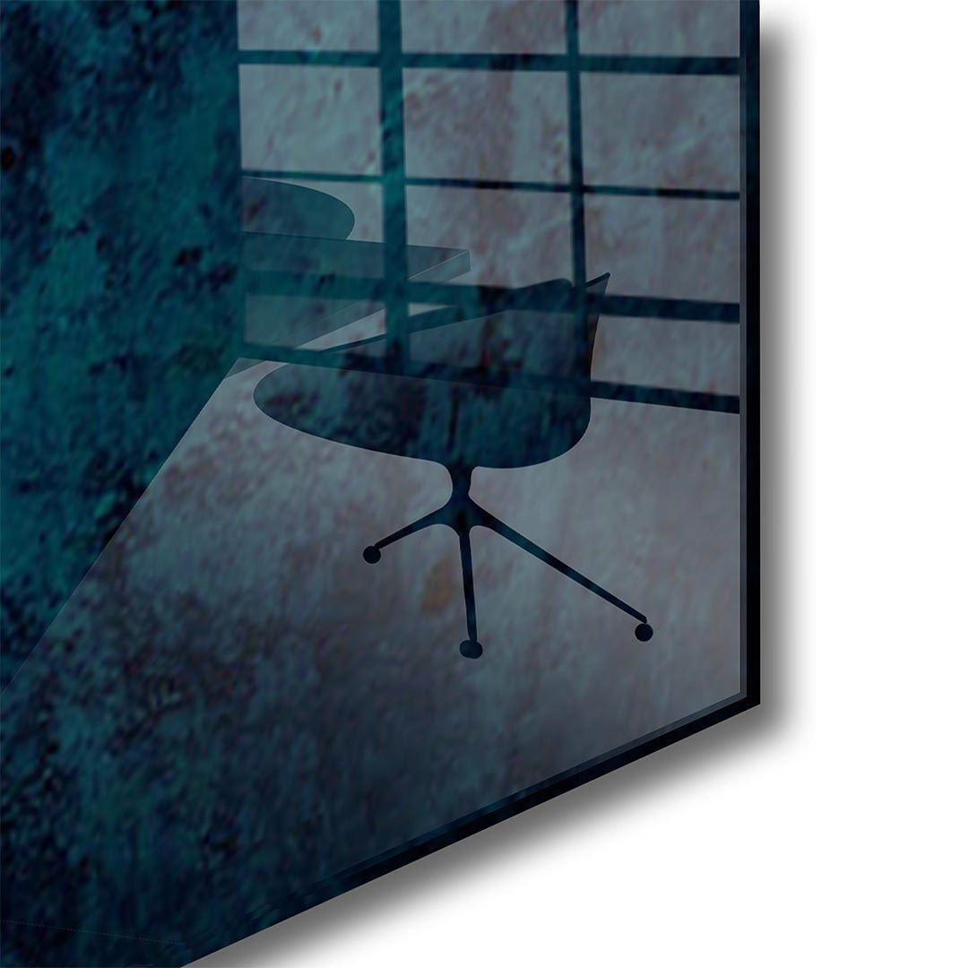 Zeester vrouw glasschilderij hoekfoto