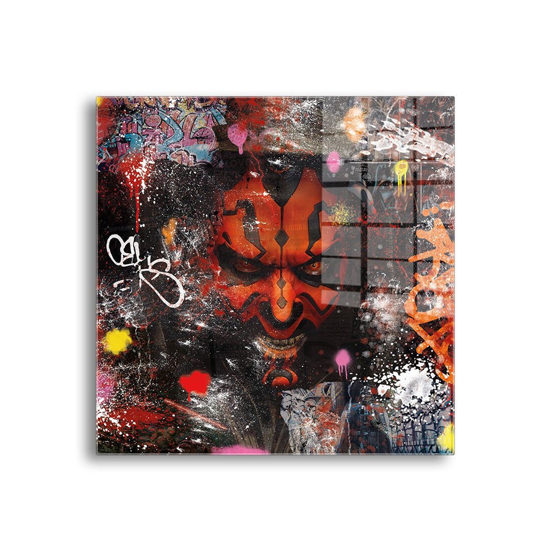 darth maul glasschilderij voorkant