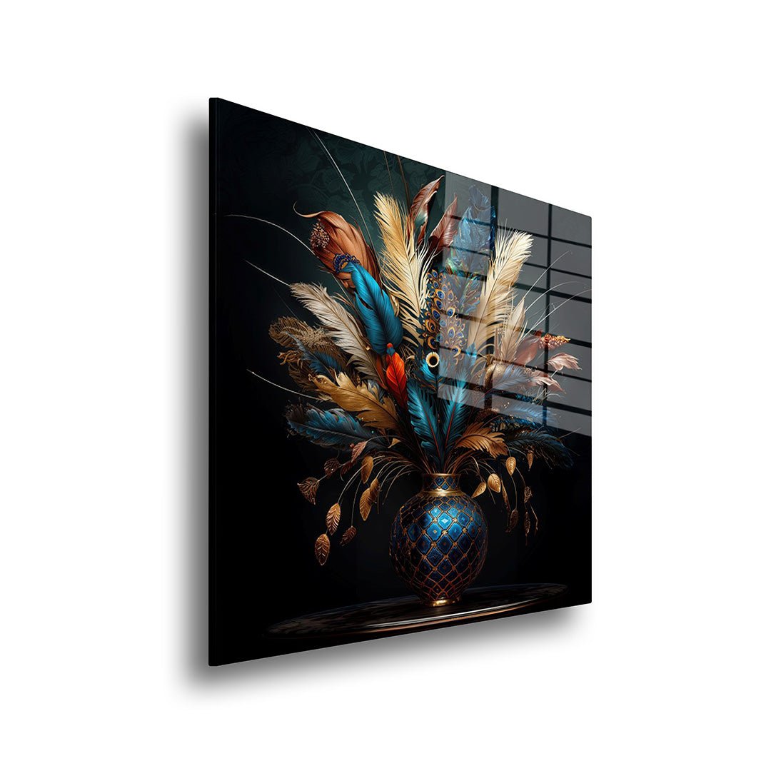 Flower Splash glasschilderij zijkant