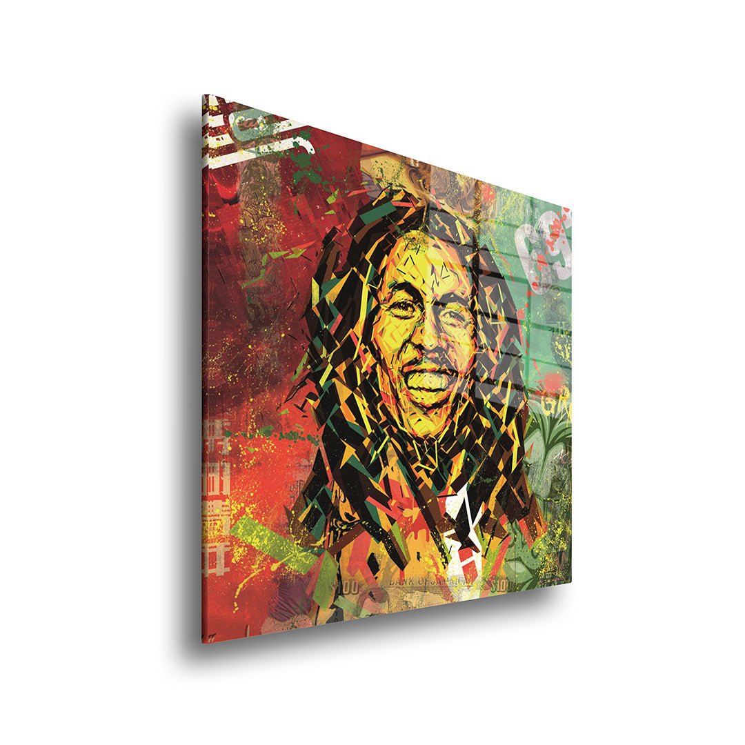bob marley glasschilderij zijkant