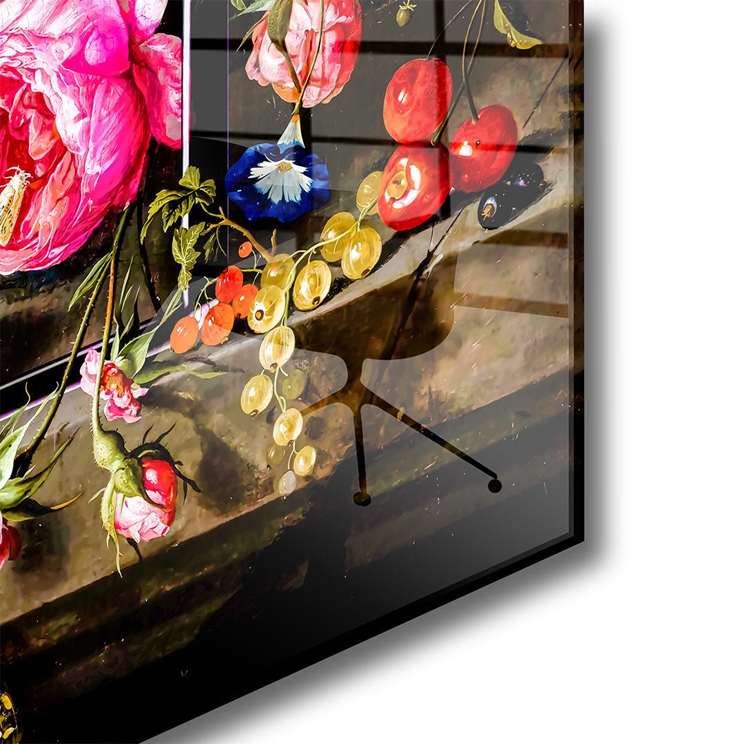 Coco Chanel glasschilderij hoekfoto