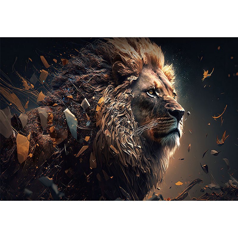 Koning van de jungle glasschilderij ontwerp