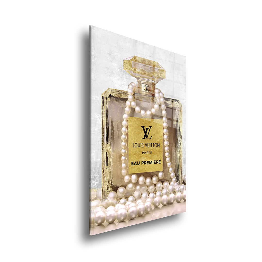 Louis Vuitton bottle glass painting without frame sideview