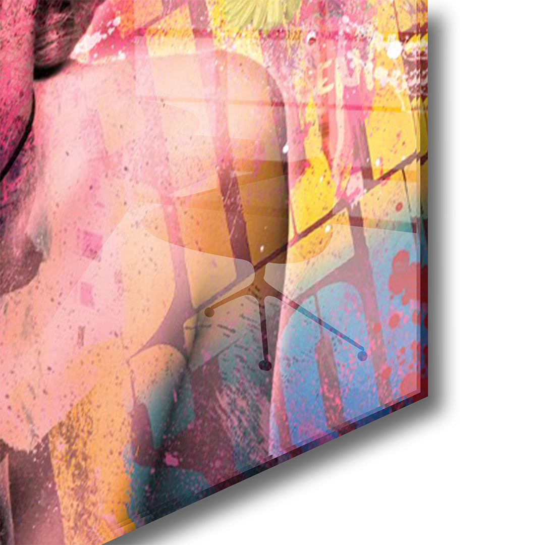 marilyn monroe glasschilderij hoekfoto