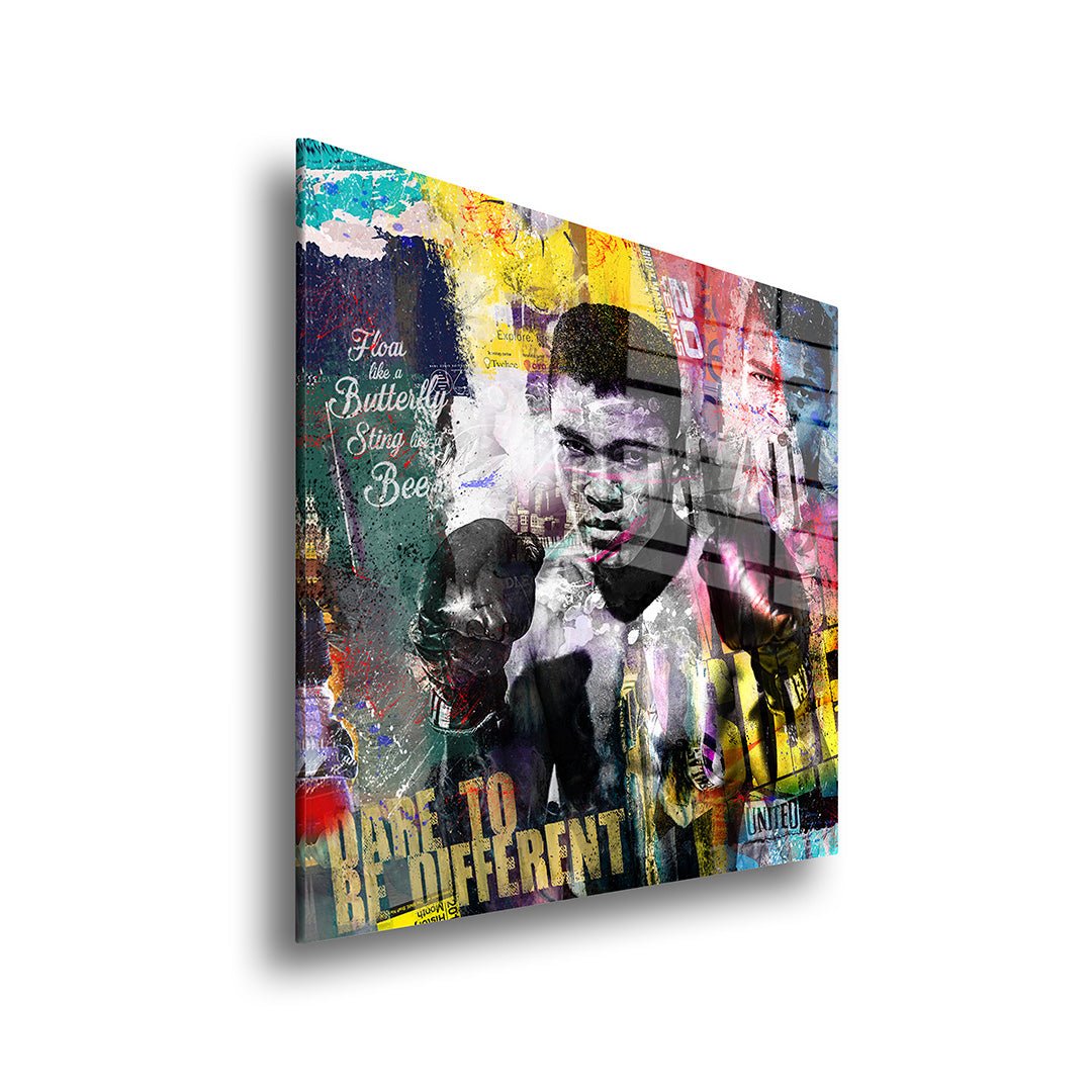muhammad ali glasschilderij zijkant